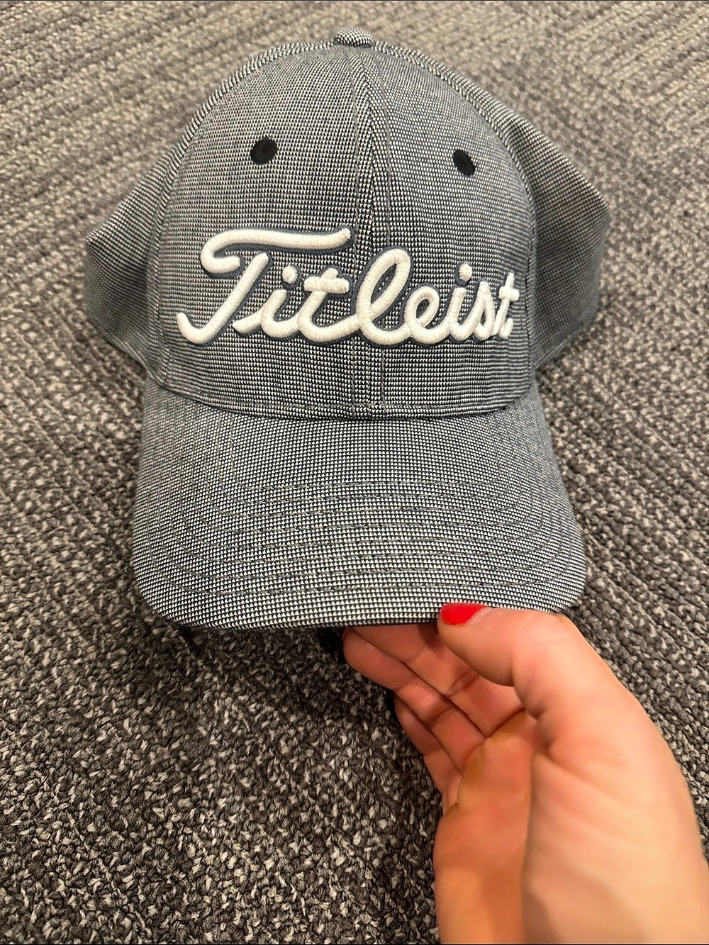 Titleist Houndstooth Golf Hat Gray & Black S/M